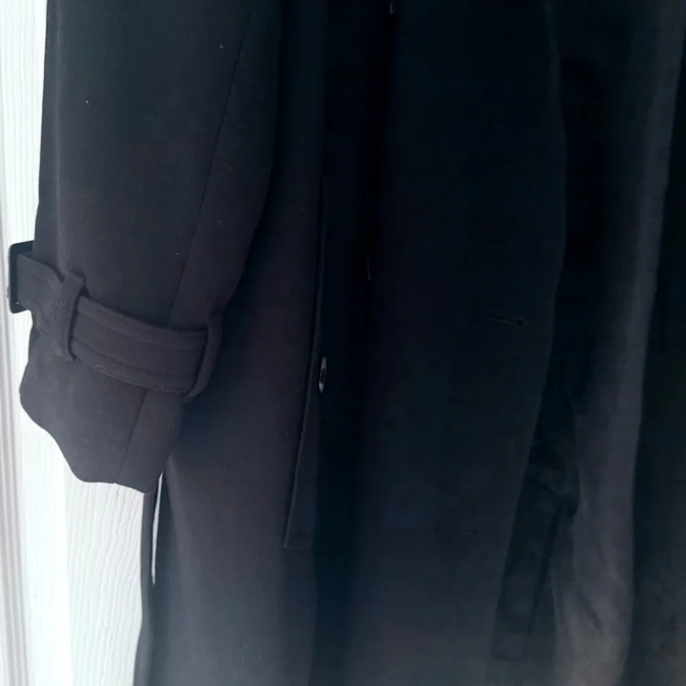 Linea by Louis Dell'Olio black trench coat size 18 W. See video and pics! - Picture 6 of 8
